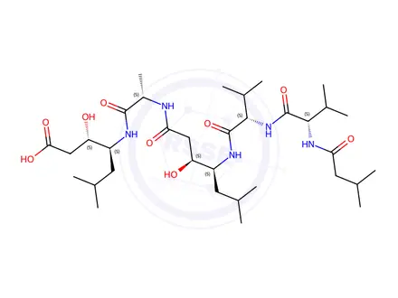 Chemical structure of pepstatin