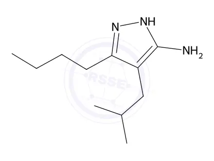 Chemical structure of 3-Butyl-4-isobutyl-1h-pyrazol-5-amine