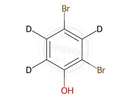 Chemical structure of 2,4-Dibromophenol-3,5,6-d3