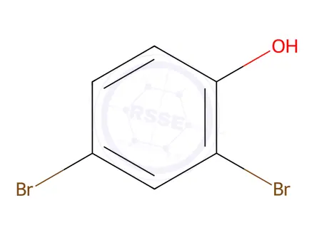 Chemical structure of 2,4-Dibromophenol