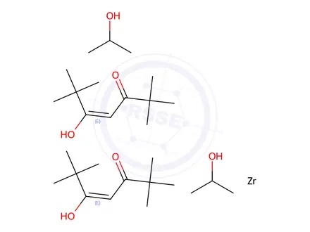 Chemical structure of ZIRCONIUM (IV) BIS-ISOPROPOXY BIS-TMHD