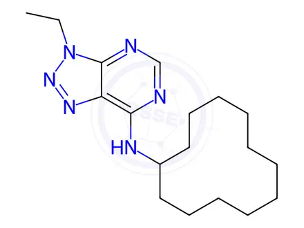 Chemical structure of N-Cyclododecyl-3-ethyl-3H-[1,2,3]triazolo[4,5-d]pyrimidin-7-amine
