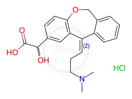 Chemical structure of α-Hydroxy Olopatadine Hydrochloride