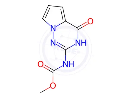 Chemical structure of methyl N-{4-hydroxypyrrolo[2,1-f][1,2,4]triazin-2-yl}carbamate