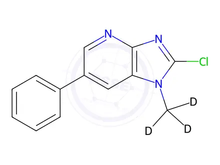 Chemical structure of 2-Chloro-1-(methyl-d3)-6-phenylimidazo(4,5-b)pyridine