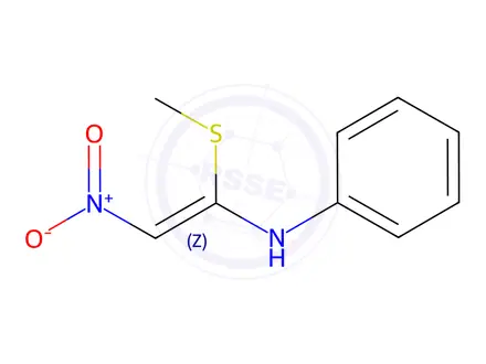 Chemical structure of N-[1-(Methylsulfanyl)-2-nitrovinyl]aniline