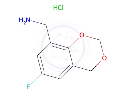 Chemical structure of (6-fluoro-4H-1,3-benzodioxin-8-yl)methylamine hydrochloride