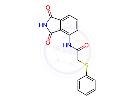 Chemical structure of N-(1,3-Dioxoisoindolin-4-yl)-2-(phenylthio)acetamide