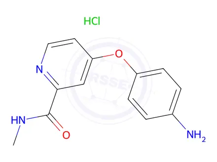 Chemical structure of 4-(4-Aminophenoxy)picolinamide hydrochloride