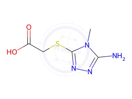 Chemical structure of 2-[(5-amino-4-methyl-4H-1,2,4-triazol-3-yl)sulfanyl]acetic acid