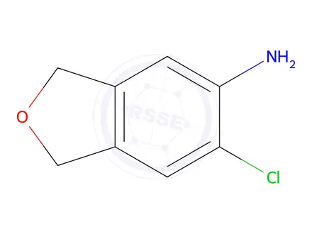 Chemical structure of 6-Chloro-1,3-dihydroisobenzofuran-5-amine