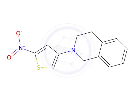 Chemical structure of 2-(5-Nitrothiophen-3-yl)-1,2,3,4-tetrahydroisoquinoline