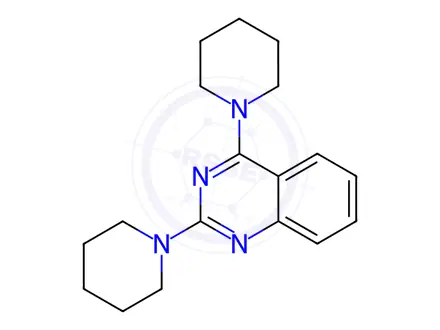 Chemical structure of 2,4-Di(piperidin-1-yl)quinazoline