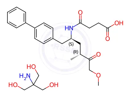 Chemical structure of Sacubitril Tromethamine