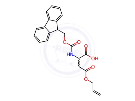 Chemical structure of FMOC-ASP(OALL)-OH