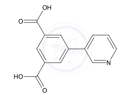 Chemical structure of 5-(Pyridin-3-yl)isophthalic acid