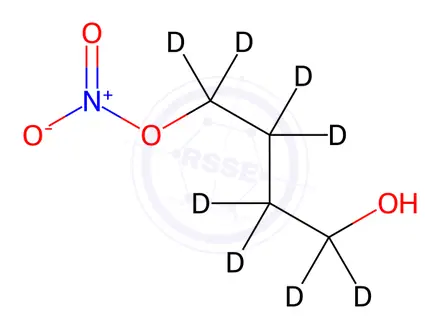 Chemical structure of 1,4-butanediol D8 mononitrate