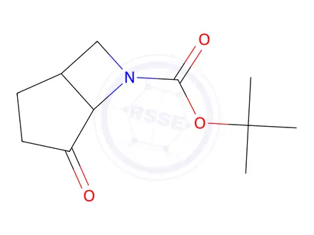 Chemical structure of 4-Oxo-6-aza-bicyclo[3.2.0]heptane-6-carboxylic acid tert-butyl ester