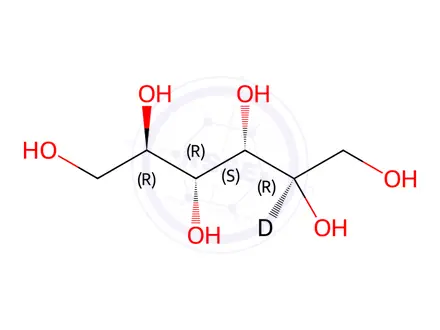 Chemical structure of D-[2-2H]glucitol