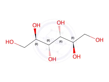 Chemical structure of (2R,3R,4R,5R)-hexane-1,2,3,4,5,6-hexaol