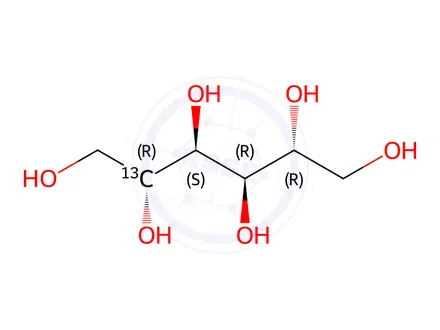 Chemical structure of D-[2-13C]mannitol