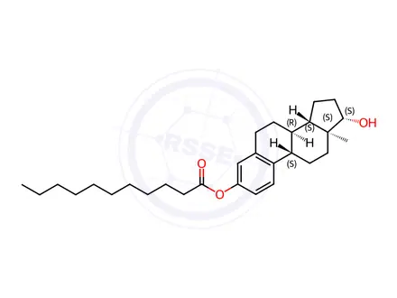 Chemical structure of oestradiol undecanoate