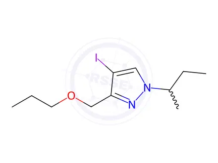 Chemical structure of 1-sec-butyl-4-iodo-3-(propoxymethyl)-1H-pyrazole