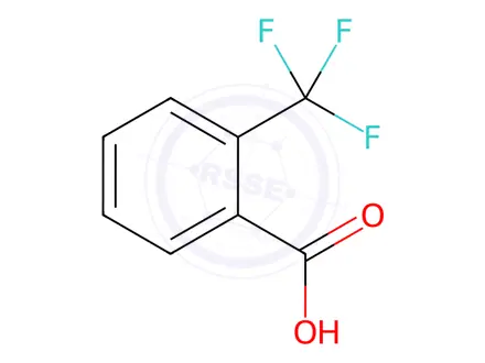 Chemical structure of 2-(Trifluoromethyl)benzoic acid
