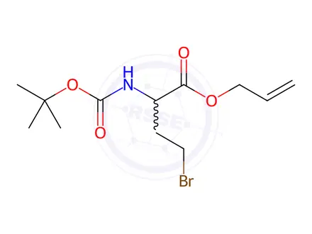 Chemical structure of N-Boc-4-bromo-2-aminobutanoic acid allyl ester