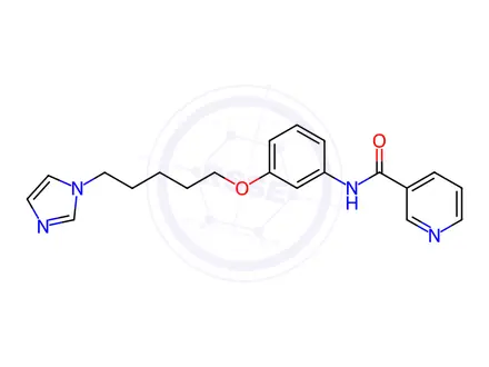 Chemical structure of N-(3-((5-(1H-Imidazol-1-yl)pentyl)oxy)phenyl)nicotinamide