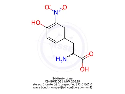 Chemical structure of 3-Nitrotyrosine