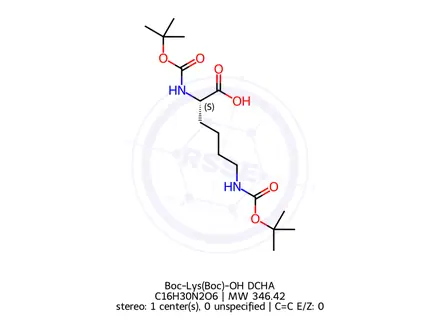 Chemical structure of Boc-Lys(Boc)-OH · DCHA