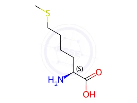 Chemical structure of (S)-2-aMino-6-(Methylthio)hexanoic acid