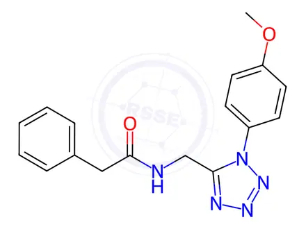 Chemical structure of N-((1-(4-Methoxyphenyl)-1H-tetrazol-5-yl)methyl)-2-phenylacetamide