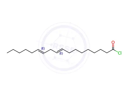Chemical structure of 9,12-Octadecadienoyl chloride, (9E,12E)-