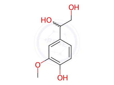 Chemical structure of rac 4-Hydroxy-3-methoxyphenylethylene Glycol