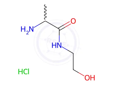 Chemical structure of 2-Amino-N-(2-hydroxyethyl)propanamide hydrochloride