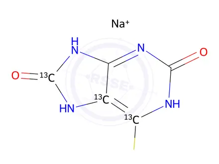 Chemical structure of Thiouric Acid-13C3 Sodium Salt Dihydrate