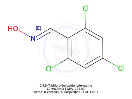 Chemical structure of 2,4,6-Trichloro-benzaldehyde-oxime