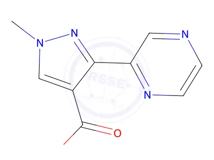 Chemical structure of 1-methyl-3-(pyrazin-2-yl)-1h-pyrazole-4-carboxylic acid