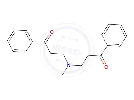 Chemical structure of 3-[methyl-(3-oxo-3-phenylpropyl)amino]-1-phenylpropan-1-one