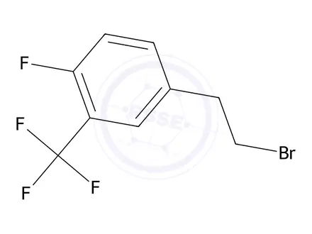 Chemical structure of 4-(2-Bromoethyl)-1-fluoro-2-(trifluoromethyl)benzene