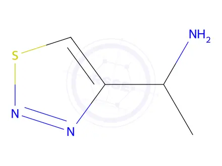 Chemical structure of 1-(1,2,3-thiadiazol-4-yl)ethan-1-amine