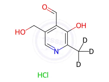 Chemical structure of Vitamin B6(Pyridoxal hydrochloride)-[D3]