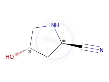 Chemical structure of (2R,4S)-4-hydroxypyrrolidine-2-carbonitrile