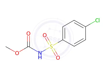 Chemical structure of methyl (4-chlorophenyl)sulfonylcarbamate