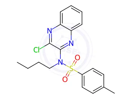 Chemical structure of N-Butyl-N-(3-chloroquinoxalin-2-yl)-4-methylbenzene-1-sulfonamide