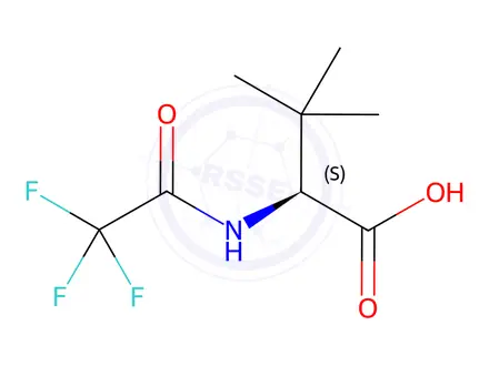 Chemical structure of (S)-3,3-dimethyl-2-(2,2,2-trifluoroacetamido)butanoic acid