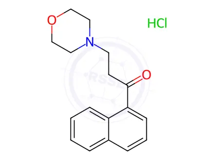 Chemical structure of 3-(Morpholin-4-yl)-1-(naphthalen-1-yl)propan-1-one hydrochloride