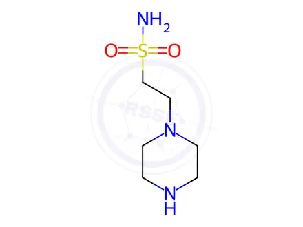 Chemical structure of 2-(piperazin-1-yl)ethane-1-sulfonamide